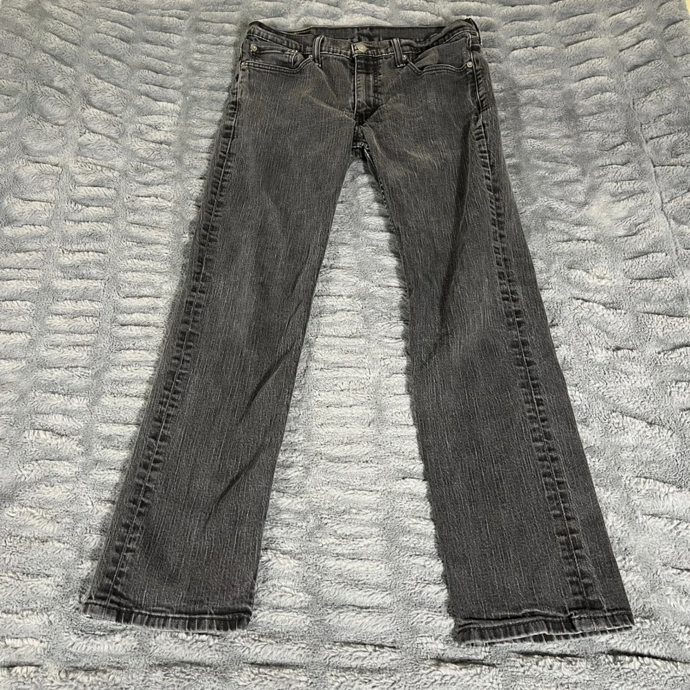 Levis 514 Straight Fit Mens Jeans Faded Black Gray 33x30 Denim Pants AP070